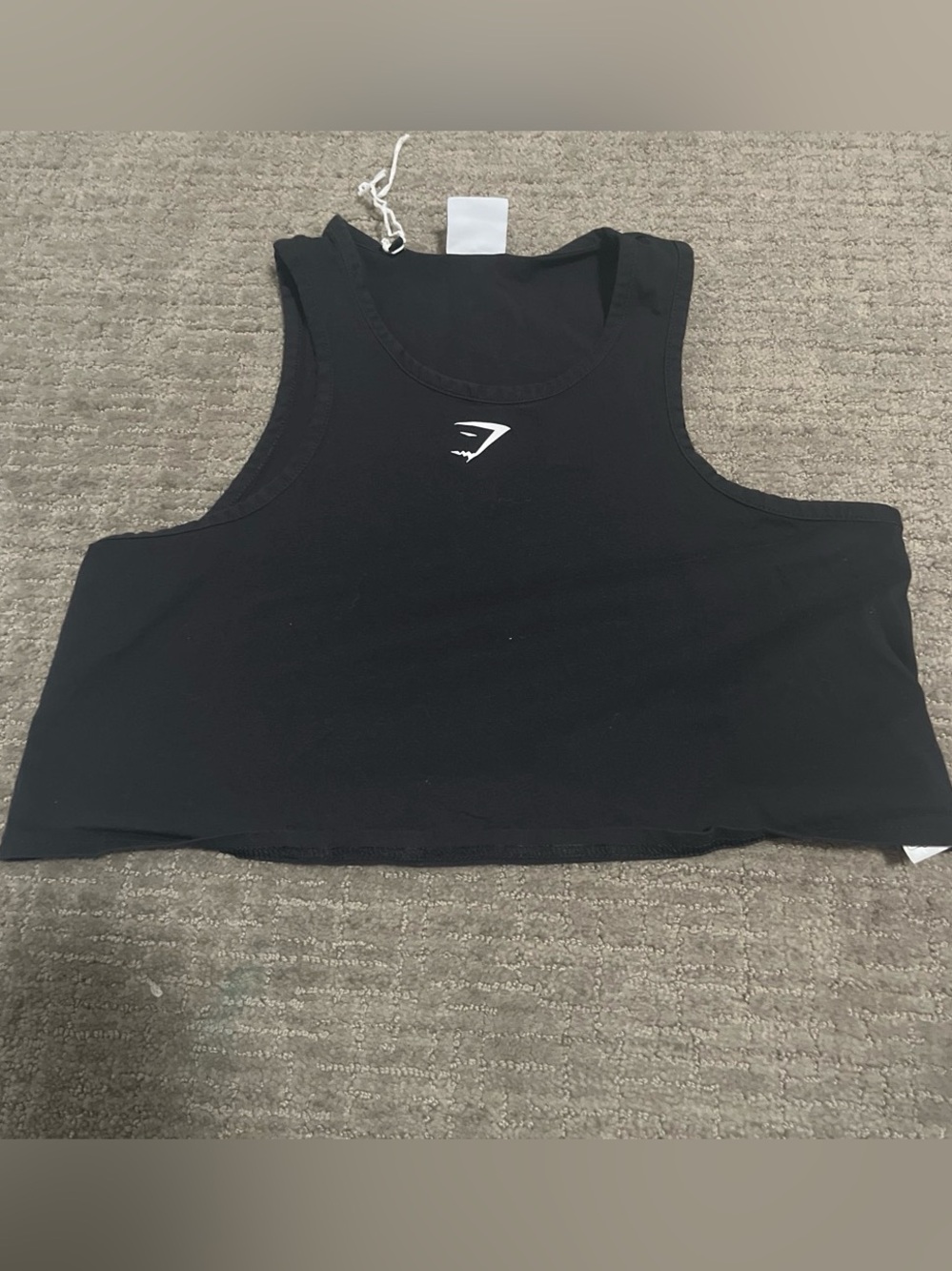 Gymshark boxy cropped workout tank top gymwear workout block blockette athletic
